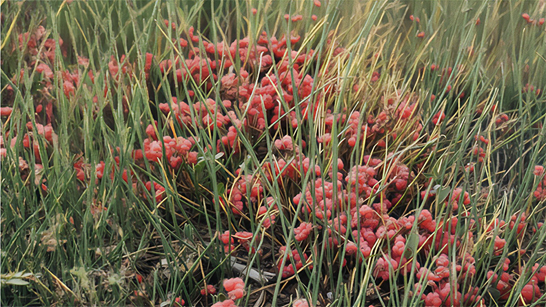 Die roten Beeren der Meerträubel enthalten Ephedrin - ein Wirkstoff ähnlich zu Amphetaminen